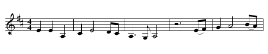 Dark Is the Colour of My True Love's Hair - staff notation