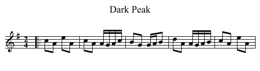 Dark Peak - staff notation