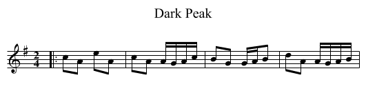 Dark Peak - staff notation