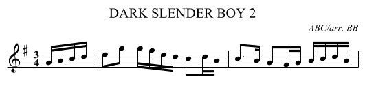 DARK SLENDER BOY 2 - staff notation