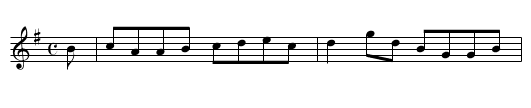 Dark-Haired Lass - staff notation