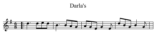 Darla's - staff notation