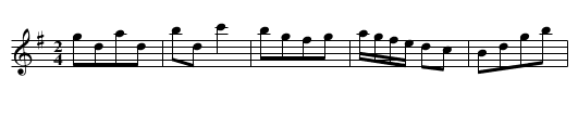 Darley Quick Step - staff notation