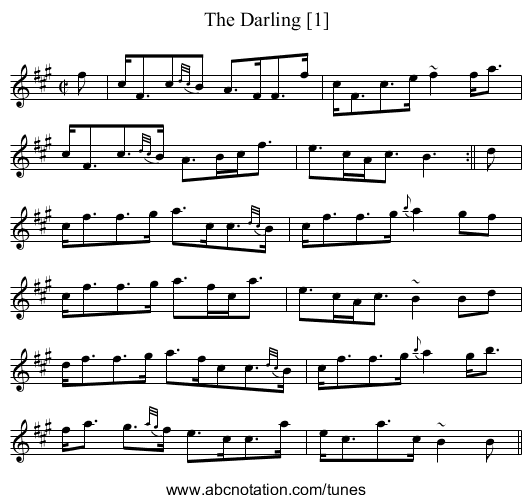 Darling [1], The - staff notation