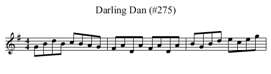 Darling Dan (#275) - staff notation