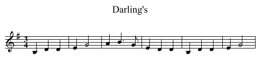 Darling's - staff notation