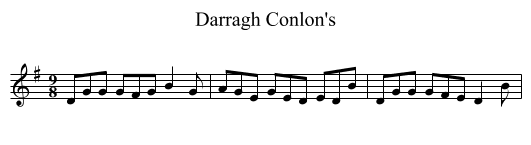 Darragh Conlon's - staff notation