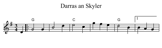 Darras an Skyler - staff notation