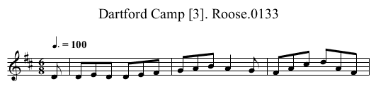 Dartford Camp [3]. Roose.0133 - staff notation