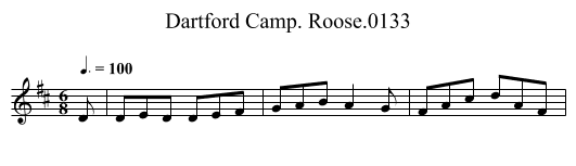 Dartford Camp. Roose.0133 - staff notation
