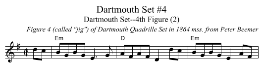 Dartmouth Set #4 - staff notation