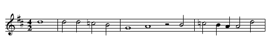 Das Dollerlied - staff notation