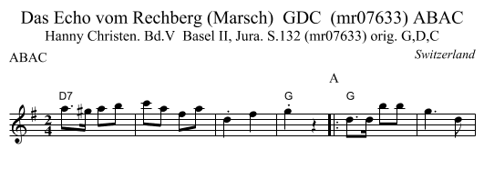 Das Echo vom Rechberg (Marsch)  GDC  (mr07633) ABAC - staff notation