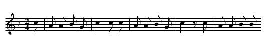 Das Elsass unser Ländle - staff notation