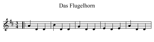 Das Flugelhorn - staff notation