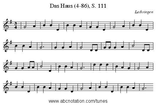 Das Haus (4-86), S. 111 - staff notation