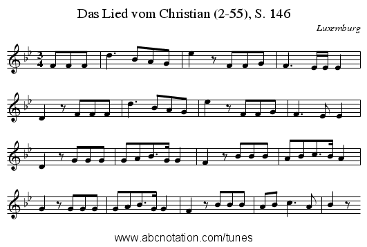 Das Lied vom Christian (2-55), S. 146 - staff notation
