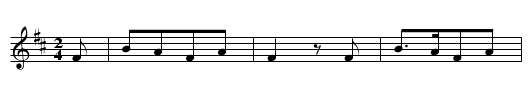 Das Madl von der Gmaa hat schoene weisse Baa - staff notation
