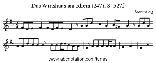 Das Wirtshaus am Rhein (247), S. 527f - staff notation