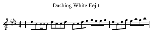 Dashing White Eejit - staff notation