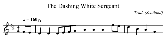 Dashing White Sergeant, The - staff notation