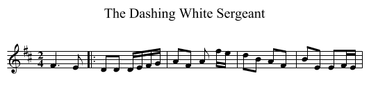 Dashing White Sergeant, The  - staff notation
