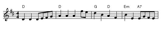 Dashing White Sergeant - staff notation