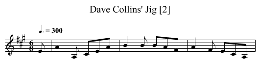 Dave Collins' Jig [2] - staff notation