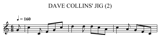 DAVE COLLINS' JIG (2) - staff notation