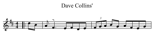 Dave Collins' - staff notation