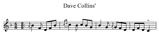 Dave Collins' - staff notation