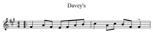 Davey's - staff notation