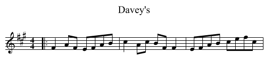 Davey's - staff notation