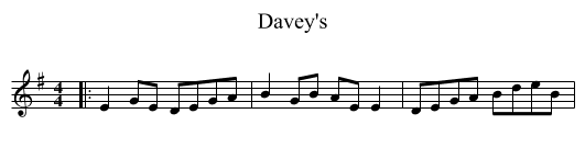 Davey's - staff notation