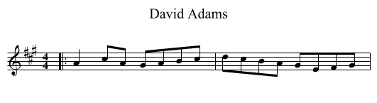 David Adams - staff notation