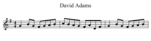 David Adams - staff notation