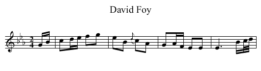 David Foy - staff notation