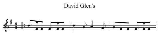 David Glen's - staff notation