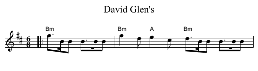 David Glen's - staff notation
