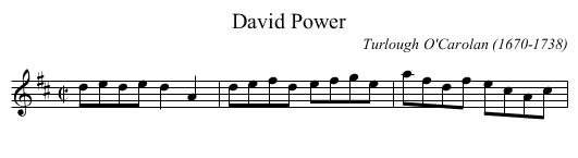 David Power - staff notation