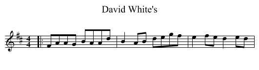 David White's - staff notation