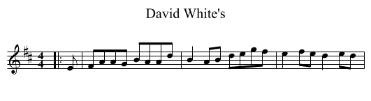 David White's - staff notation