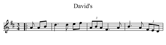David's - staff notation