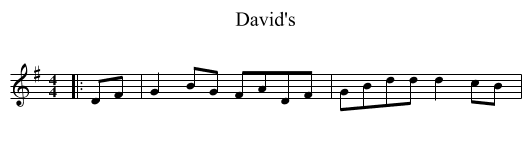 David's - staff notation