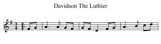 Davidson The Luthier - staff notation