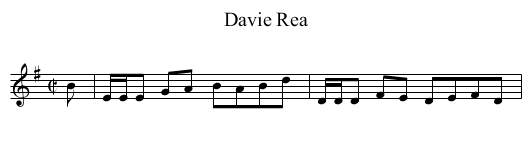 Davie Rea - staff notation