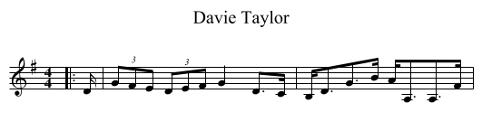 Davie Taylor - staff notation