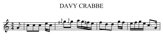 DAVY CRABBE - staff notation