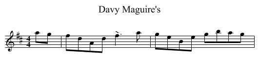 Davy Maguire's - staff notation