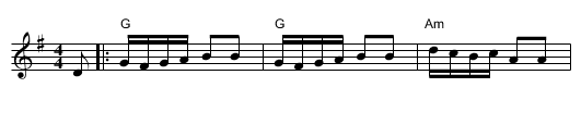 Davy Nicknack #2 - staff notation